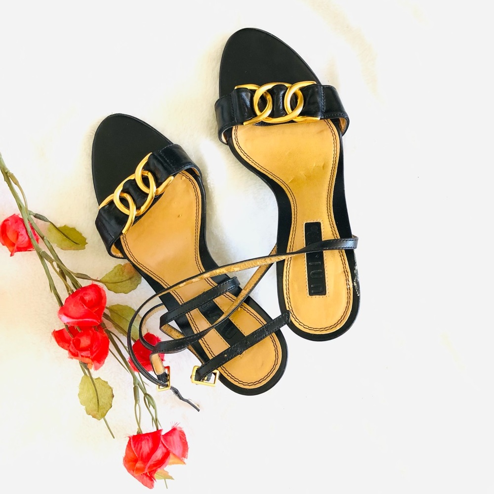 Unisa | Leather gold chain sandals - Picture 3 of 11